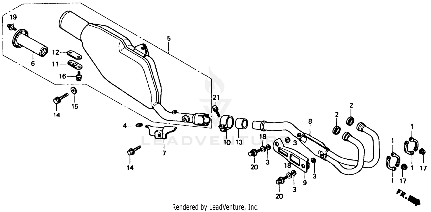 EXHAUST MUFFLER 91-92