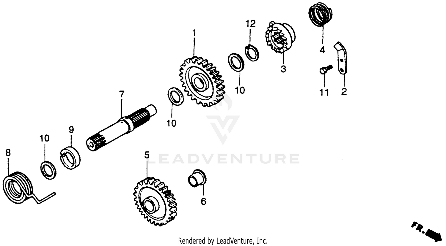 KICK STARTER SPINDLE