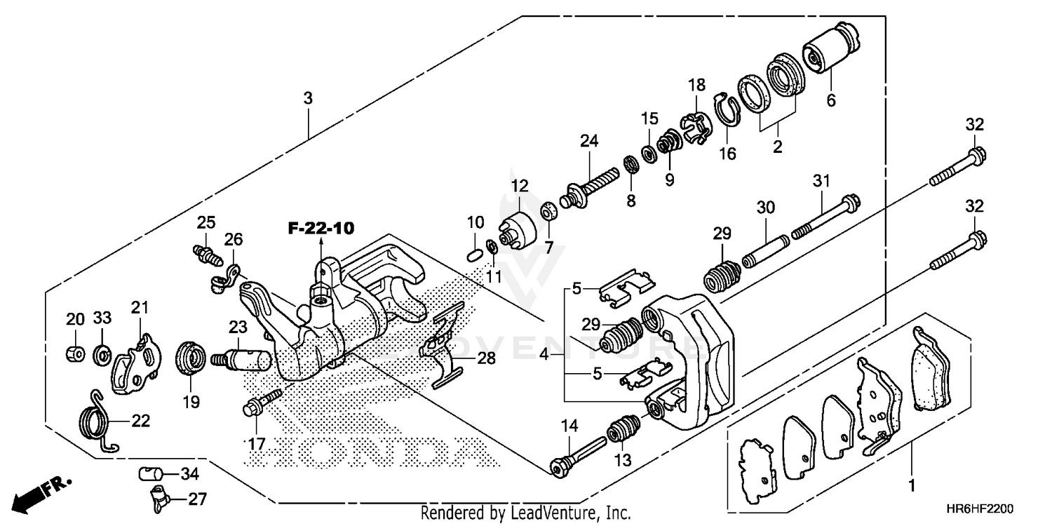REAR BRAKE CALIPER