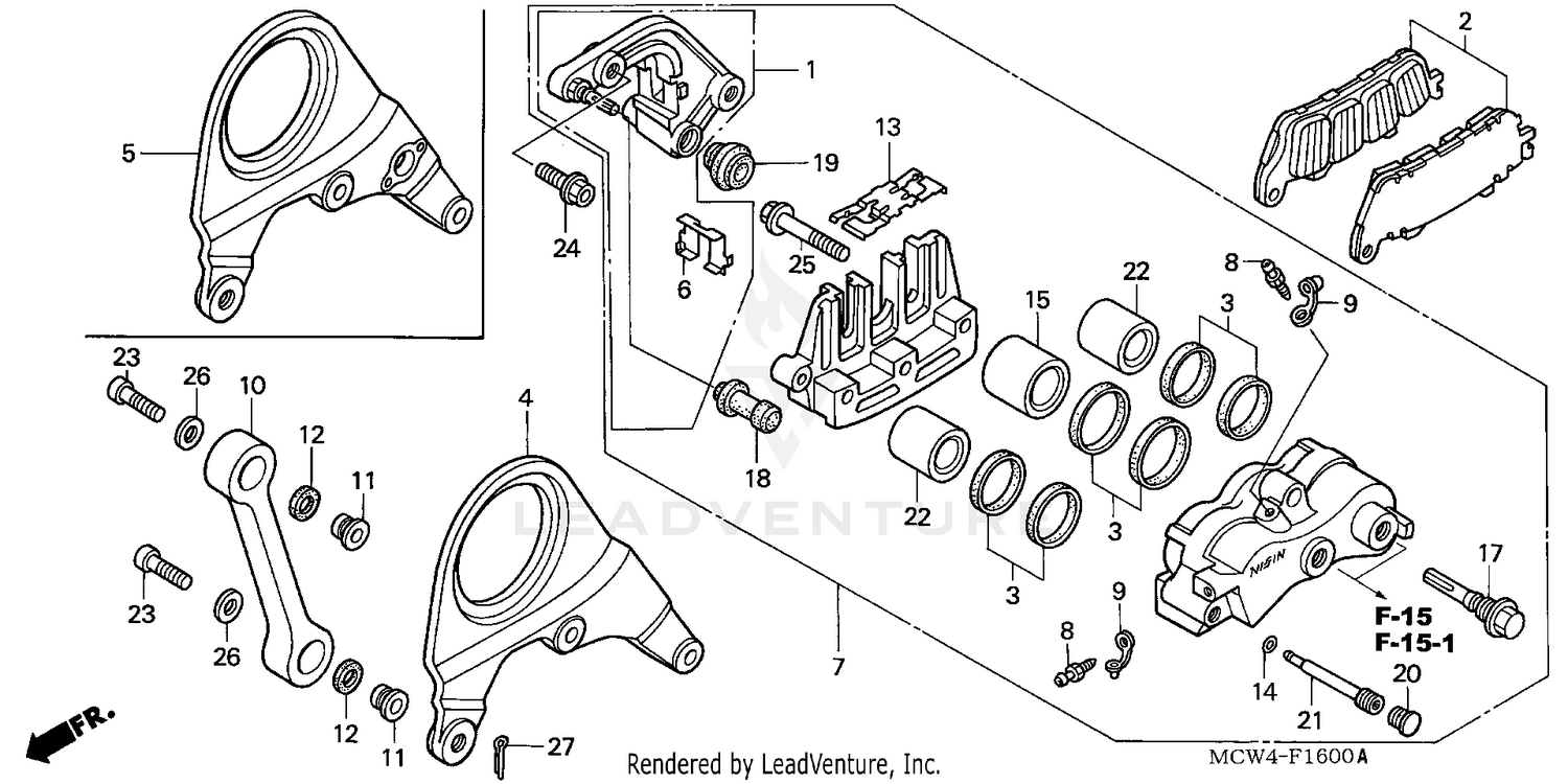 REAR BRAKE CALIPER