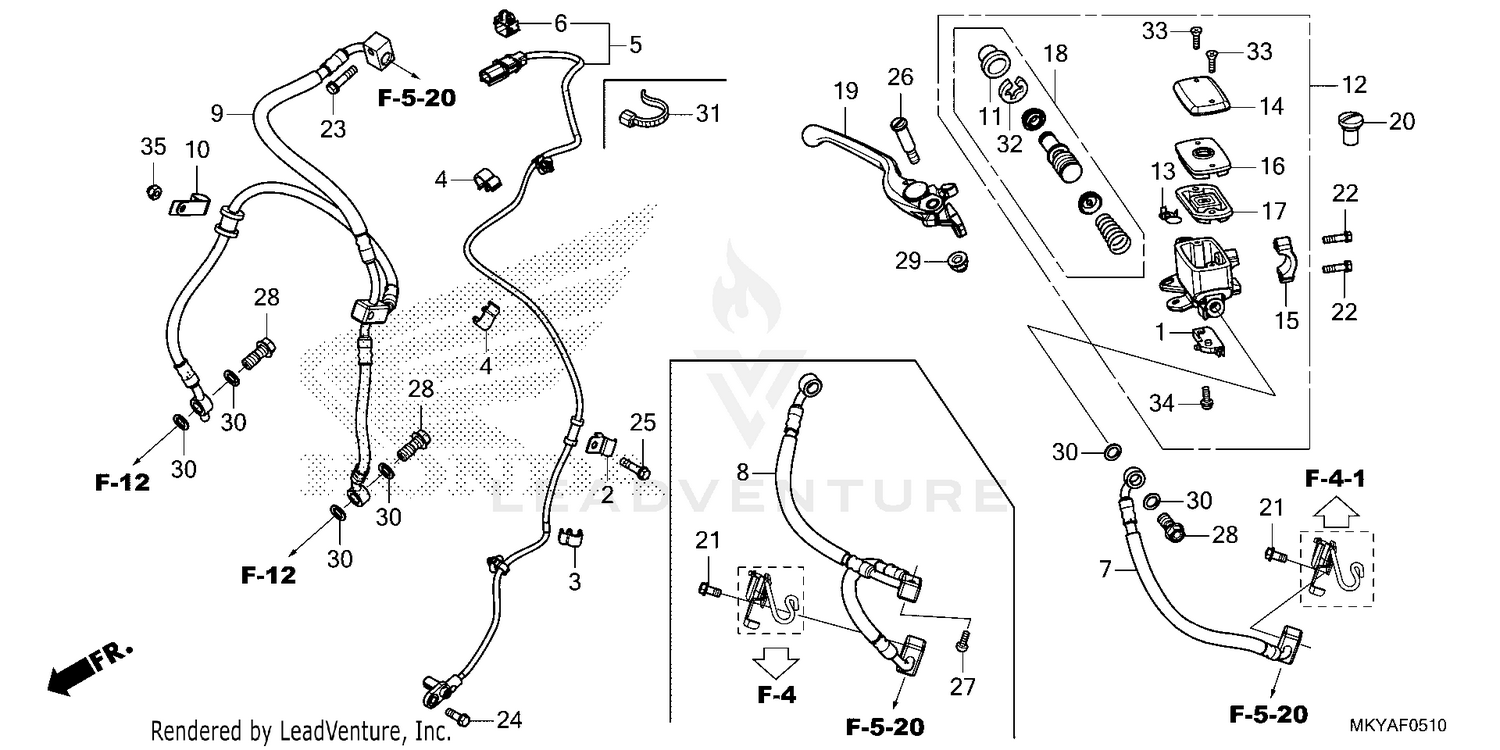 FRONT BRAKE MASTER       CYLINDER