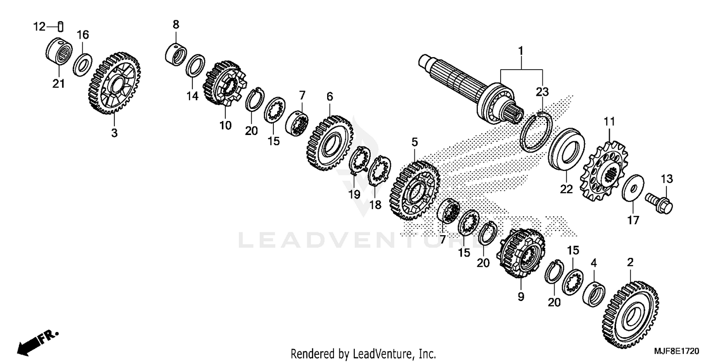 TRANSMISSION (CTX700ND)  (COUNTERSHAFT)