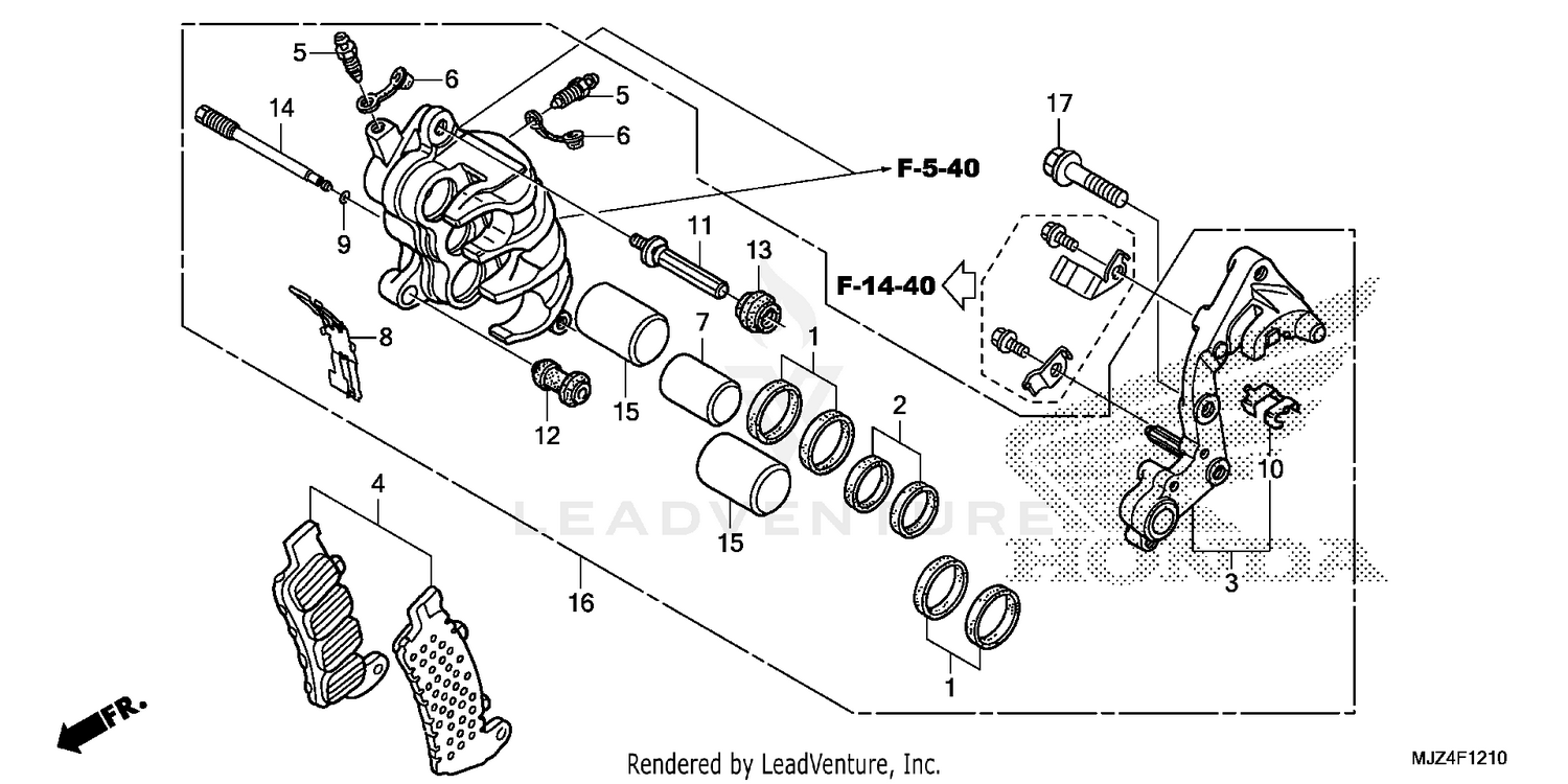 RIGHT FRONT BRAKE CALIPER