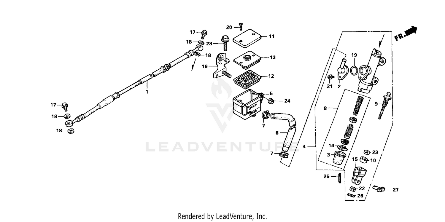 REAR BRAKE MASTER CYLINDER