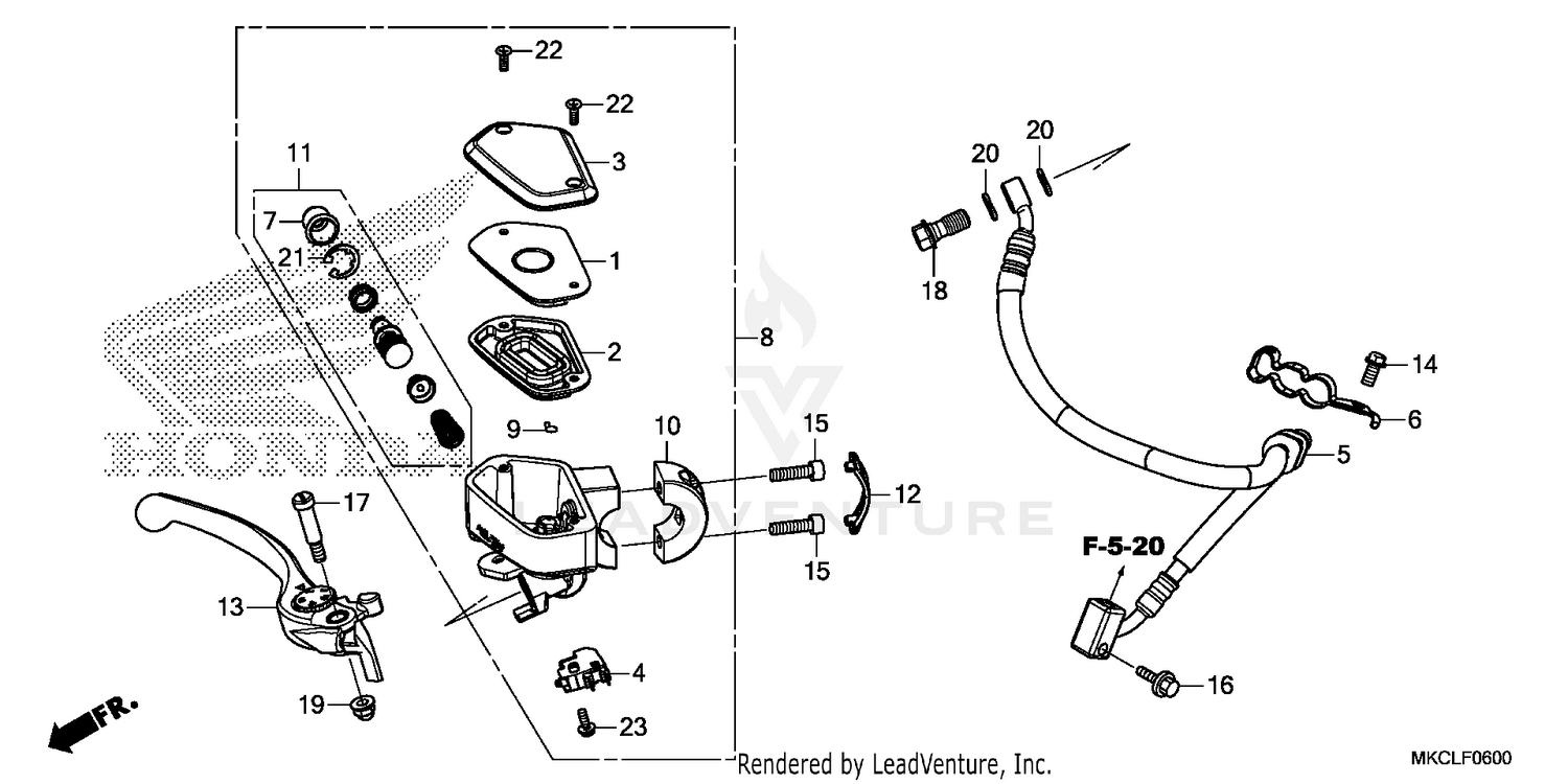 FRONT BRAKE MASTER       CYLINDER