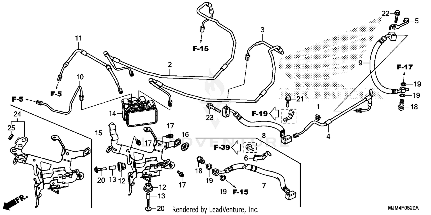 ABS MODULATOR + REAR BRAKE HOSE