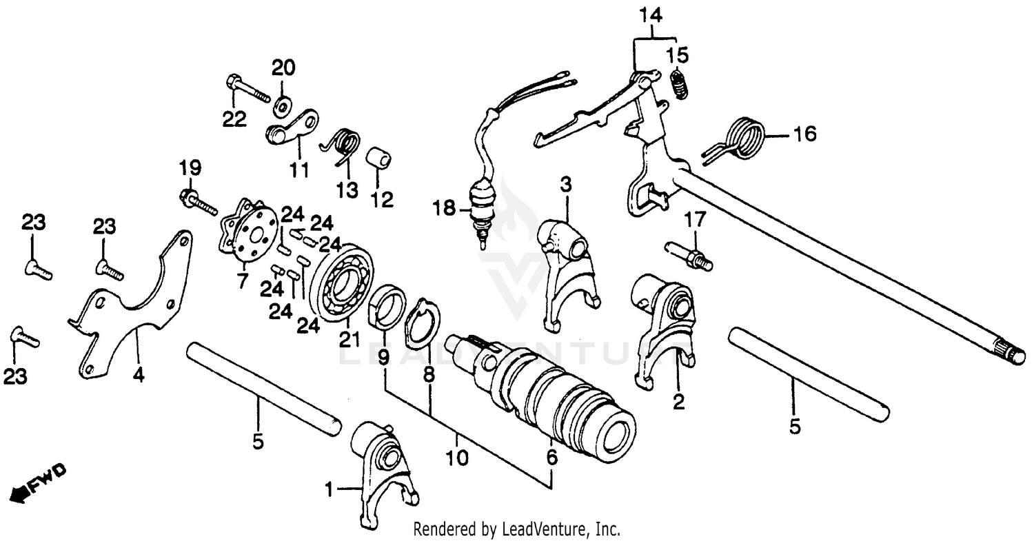 GEARSHIFT DRUM + GEARSHIFT ARM