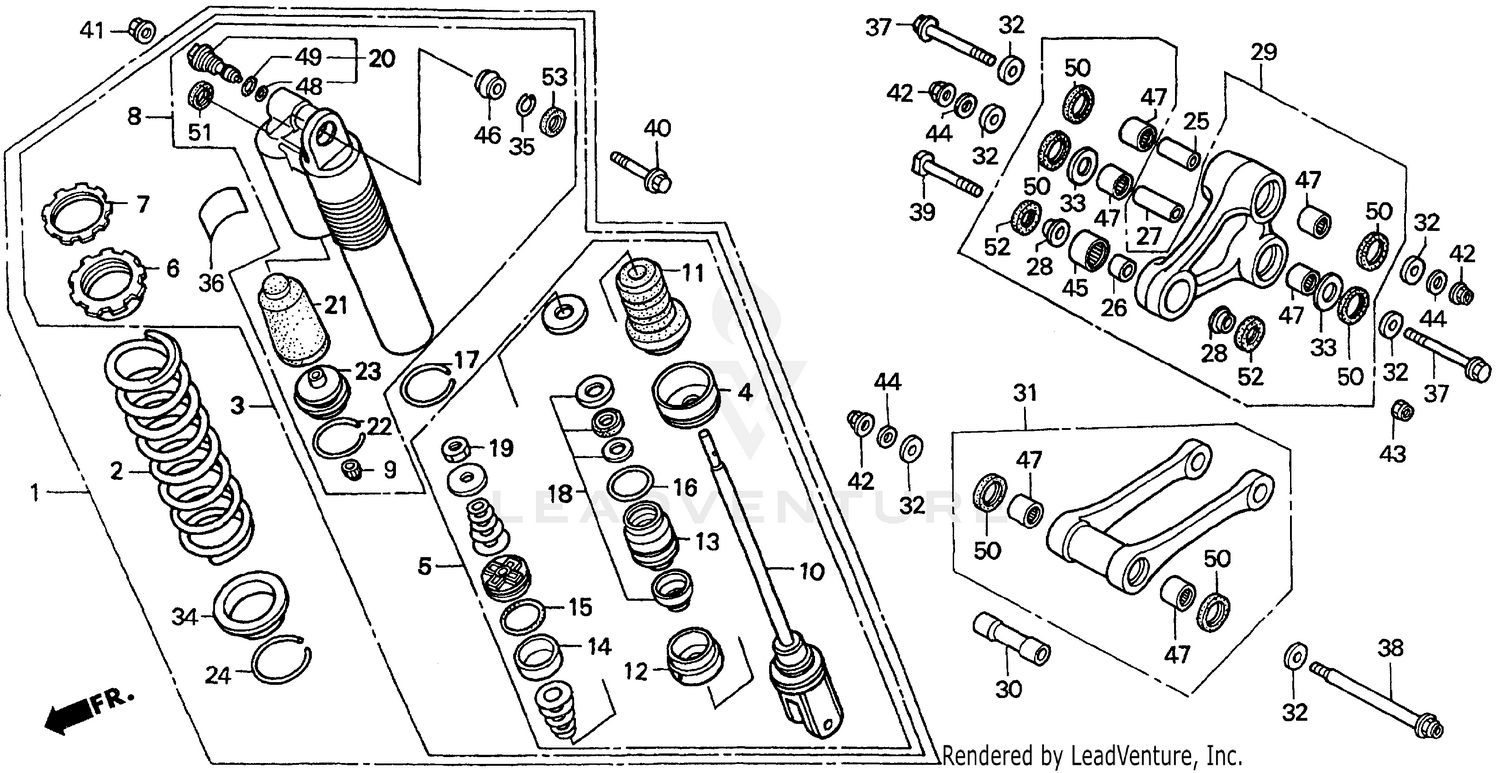 REAR SHOCK ABSORBER 98-99