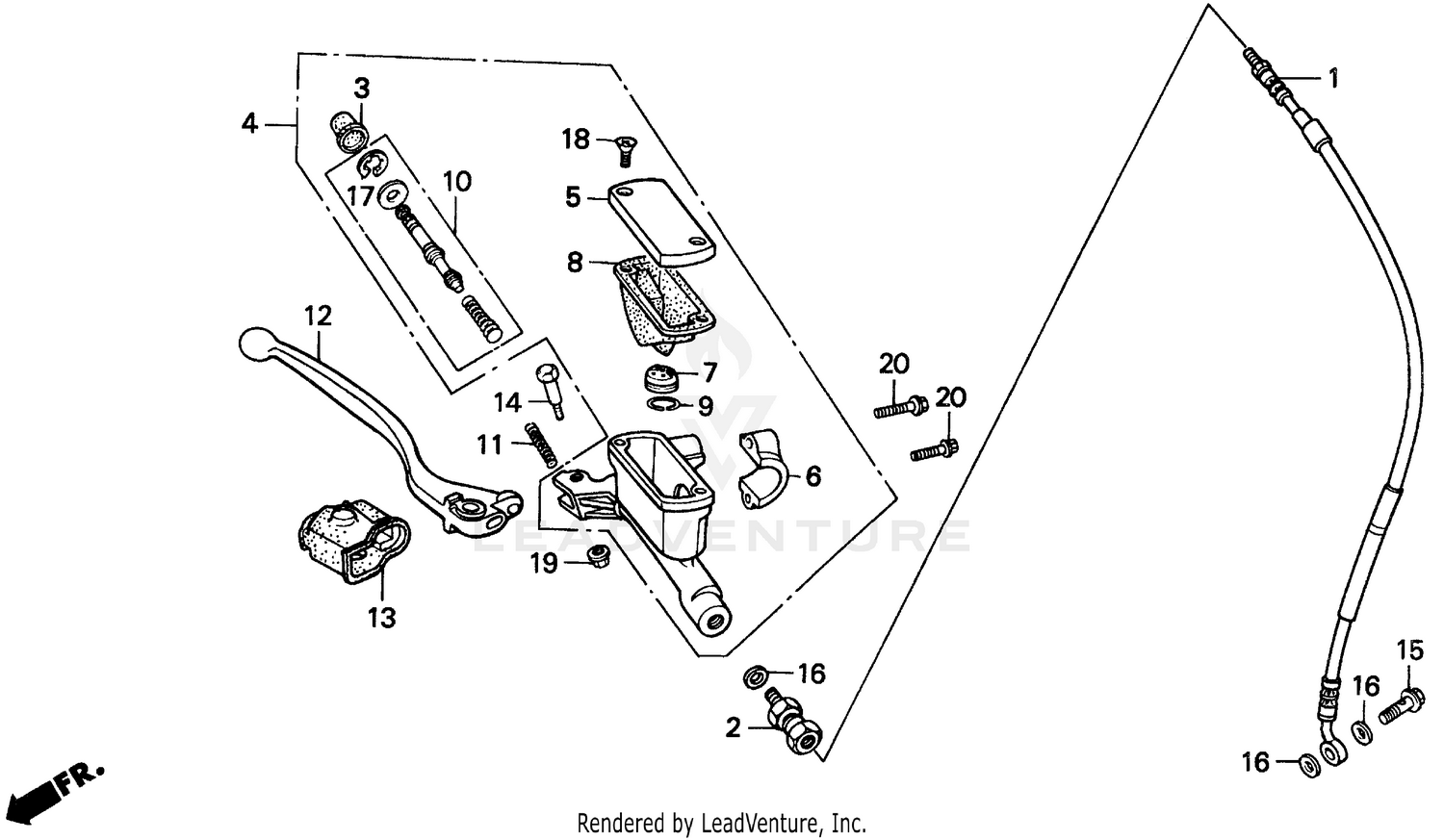 FR. BRAKE MASTER CYL. 96-97