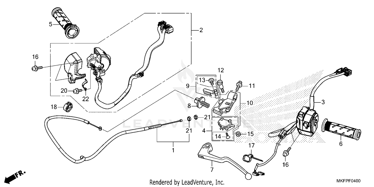 HANDLE LEVER@SWITCH@CABLE