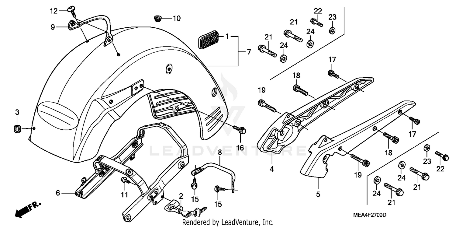 REAR FENDER@GRAB RAIL