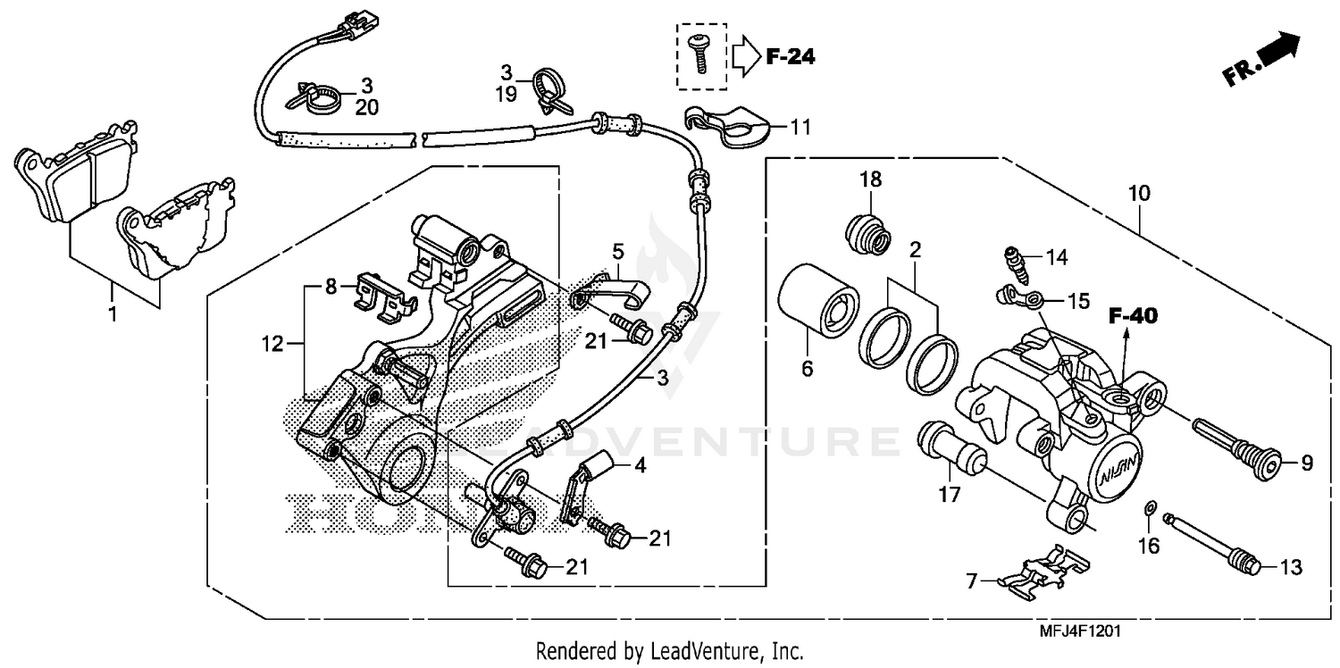 REAR BRAKE CALIPER       (CBR600RA)