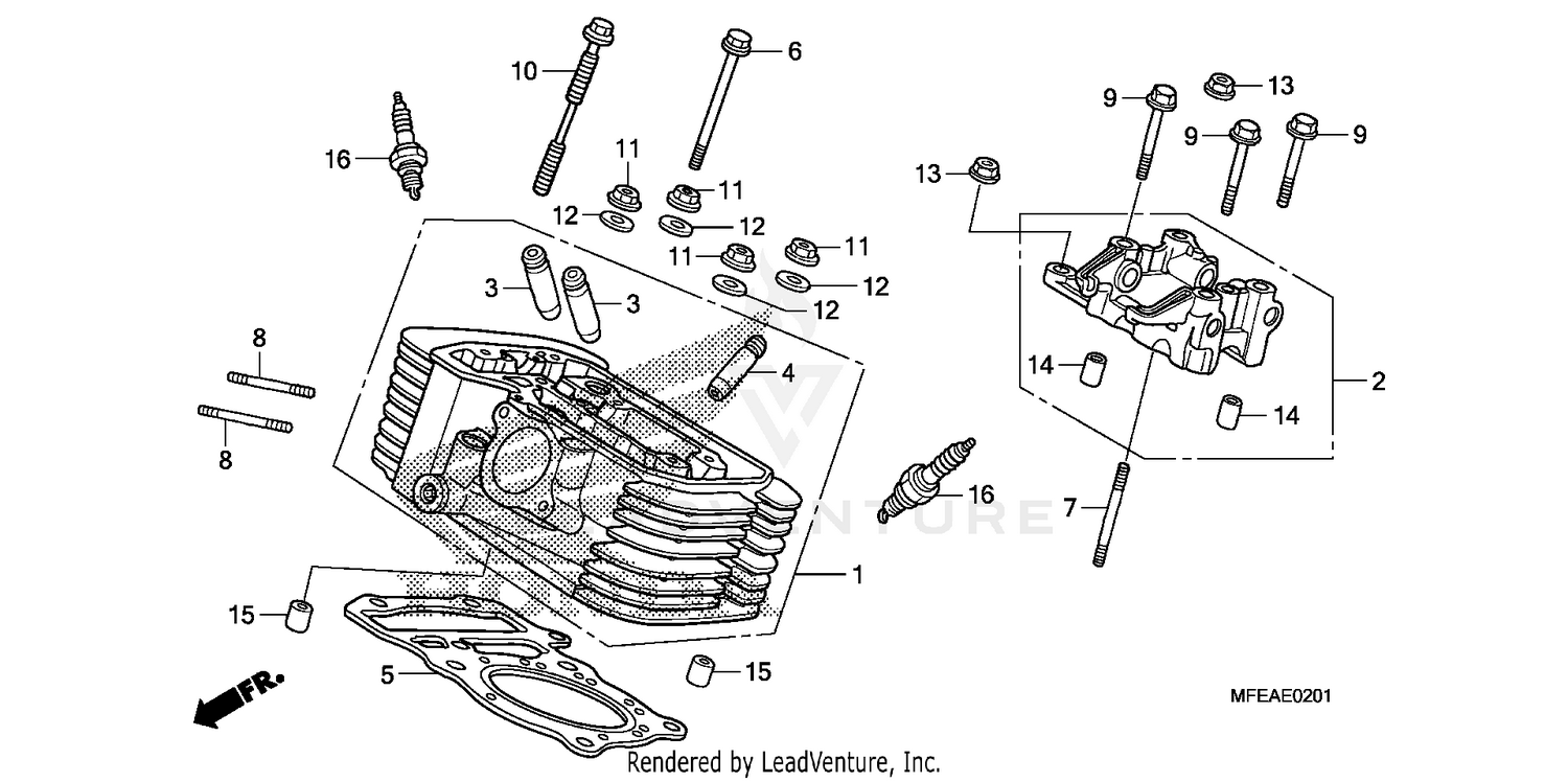 REAR CYLINDER HEAD
