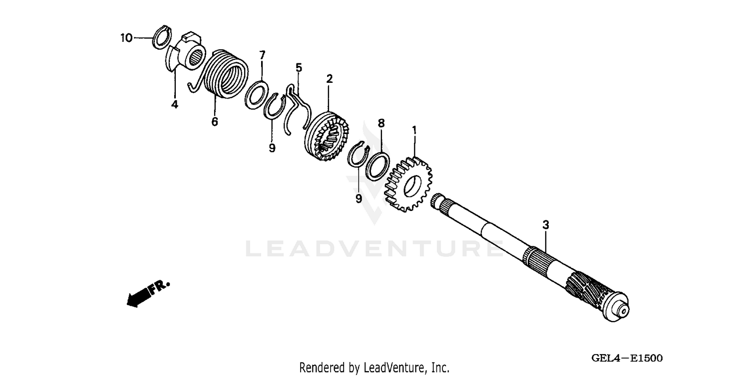 KICK STARTER SPINDLE