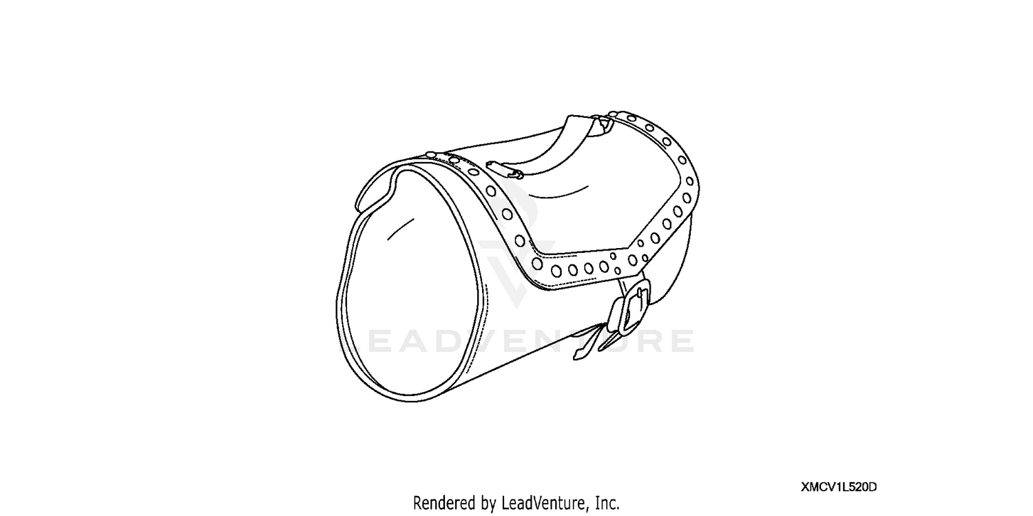 LEATHER TOURING BAG (STUDDED)