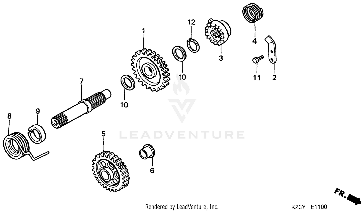KICK STARTER SPINDLE