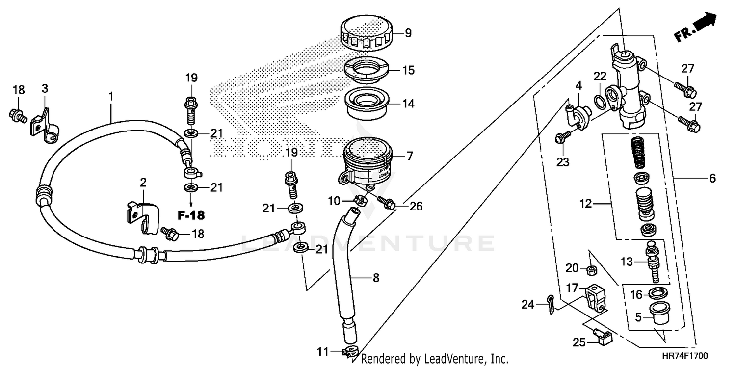REAR BRAKE MASTER CYLINDER