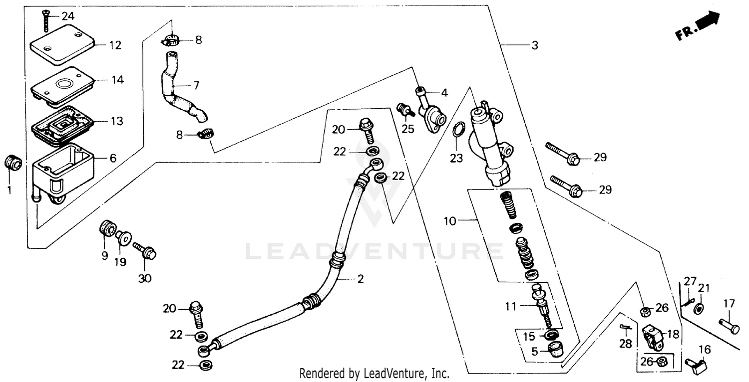 REAR BRAKE MASTER CYLINDER