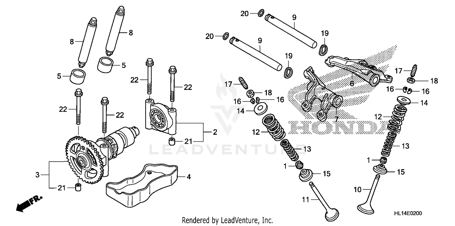 CAMSHAFT + VALVE