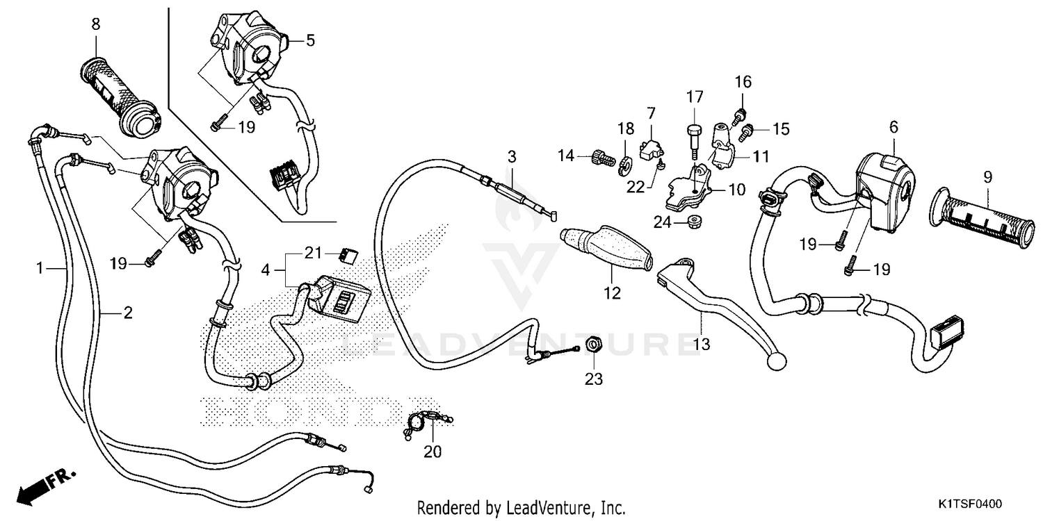HANDLE LEVER@SWITCH@CABLE