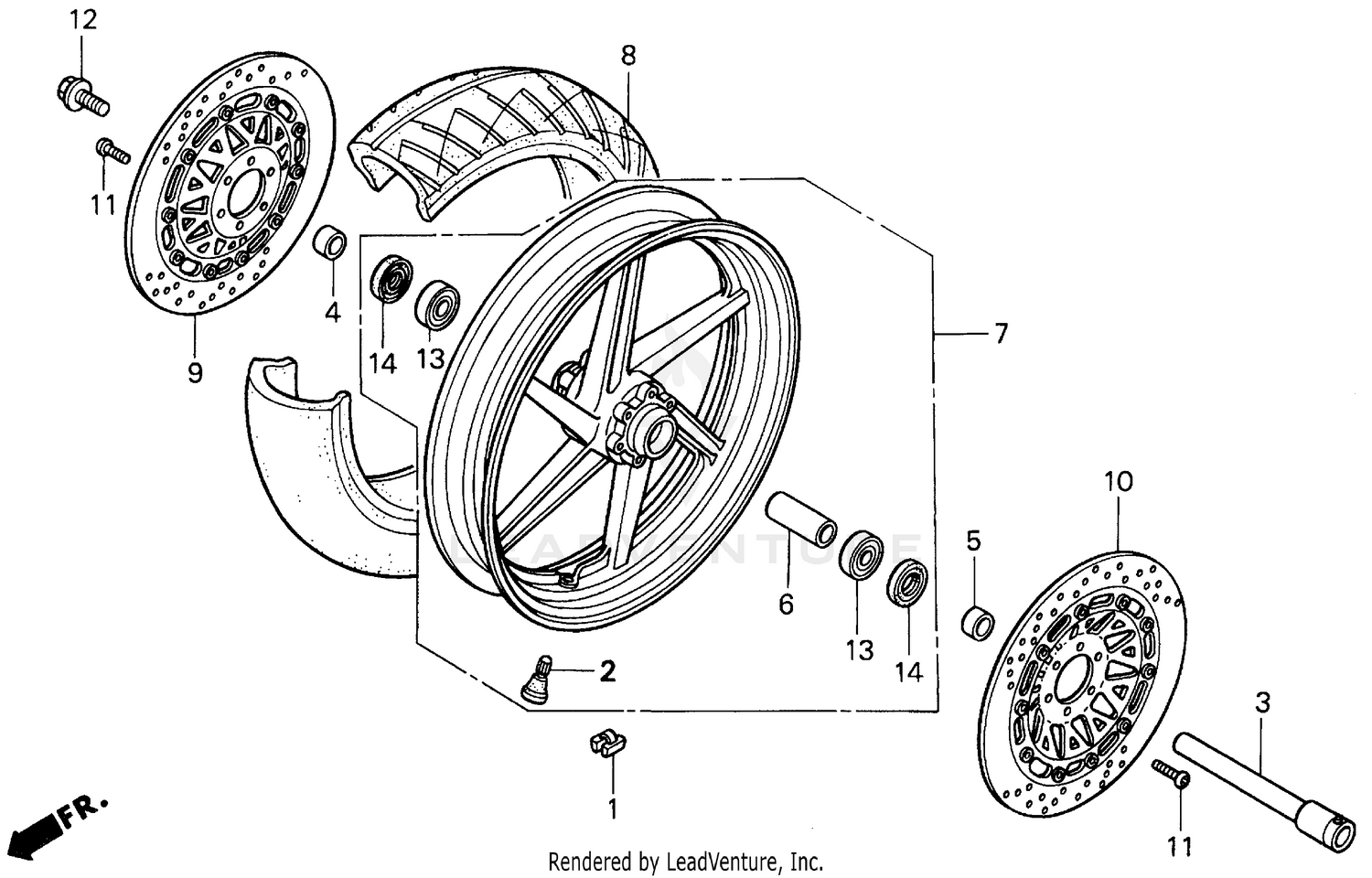 F3 FRONT WHEEL 95-96