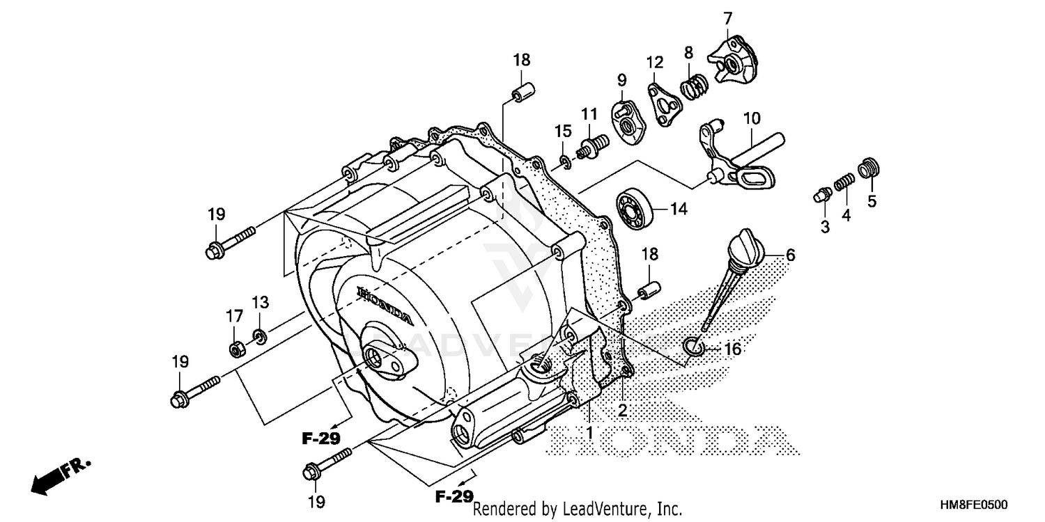 FRONT CRANKCASE COVER (TRX250TM)
