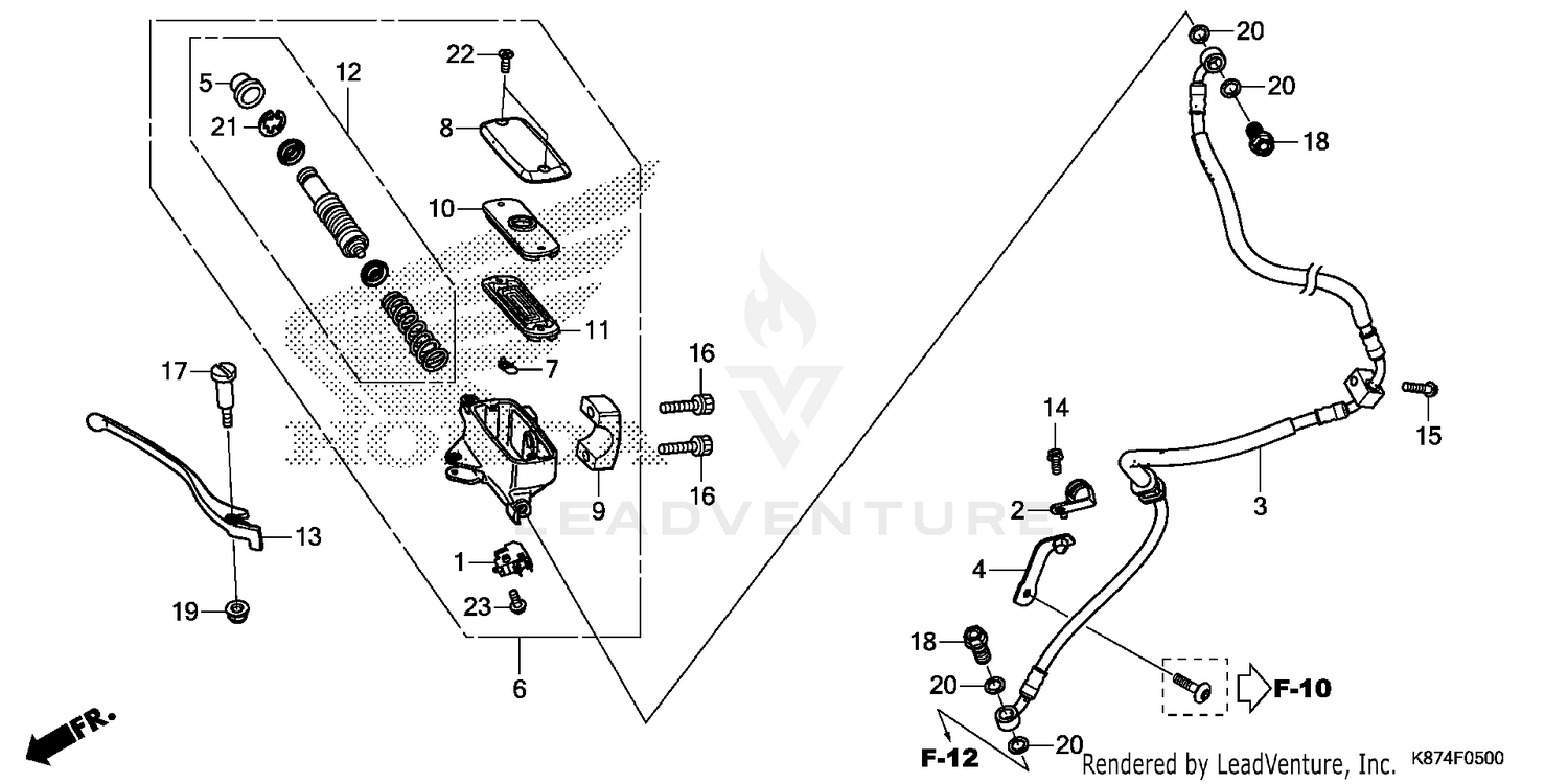 FRONT BRAKE MASTER       CYLINDER (1)