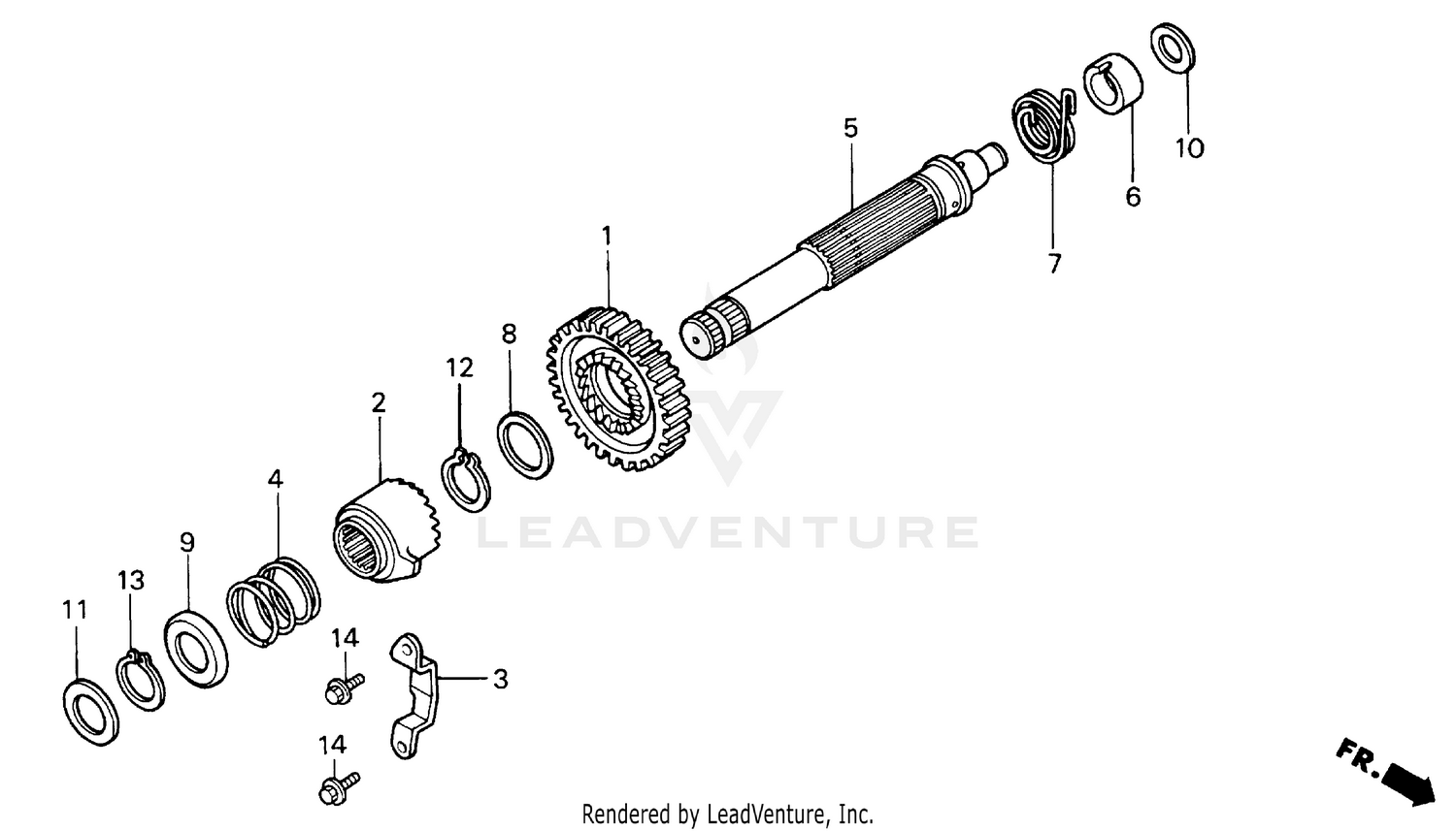 KICK STARTER SPINDLE