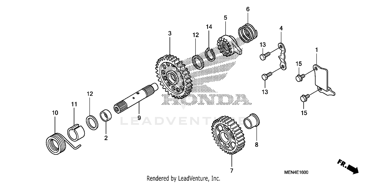 KICK STARTER SPINDLE