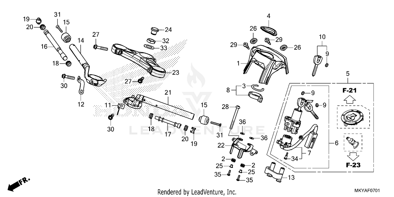 HANDLEBAR@TOP BRIDGE     (CBR650RAC)