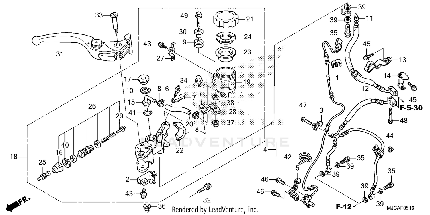 FRONT BRAKE MASTER       CYLINDER (2)