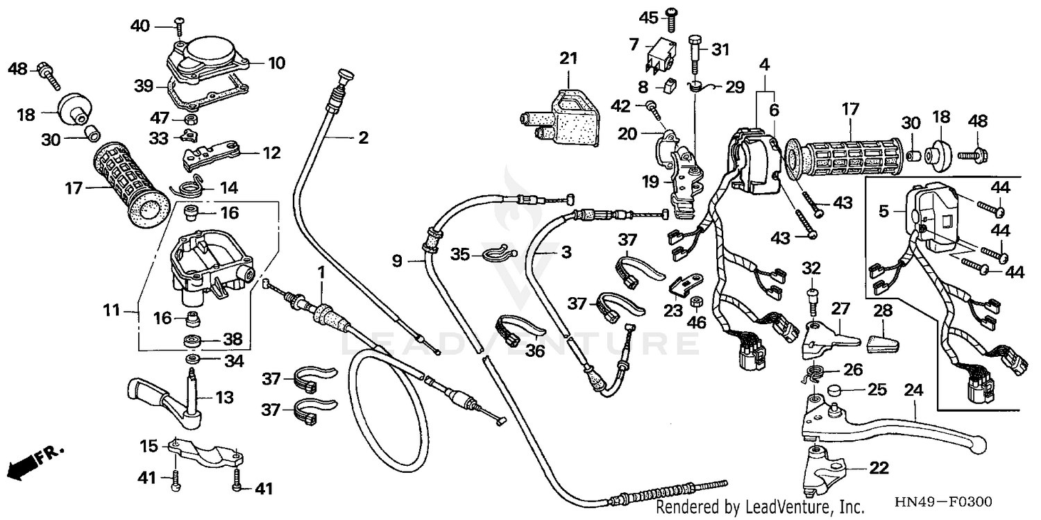 HANDLE LEVERS + SWITCHES + CABLES