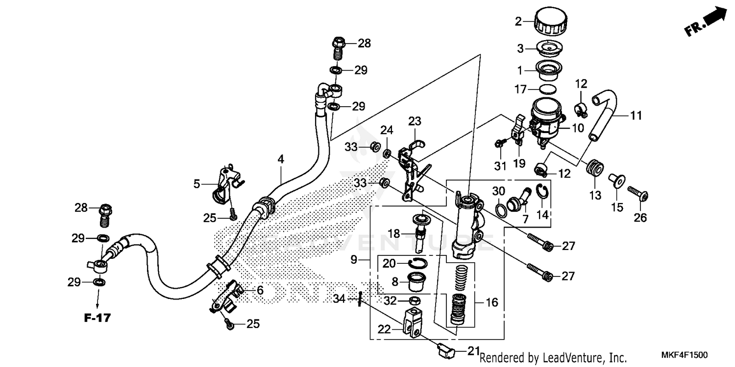 REAR BRAKE MASTER        CYLINDER (1)