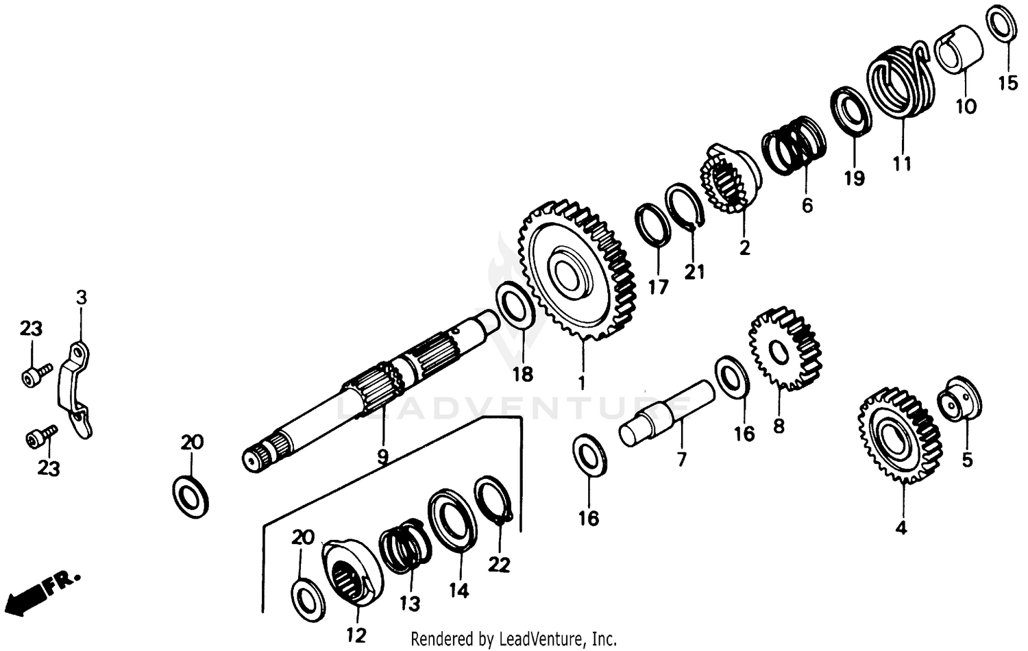 KICK STARTER SPINDLE