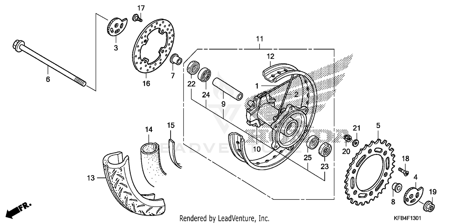 REAR WHEEL (CRF230M)