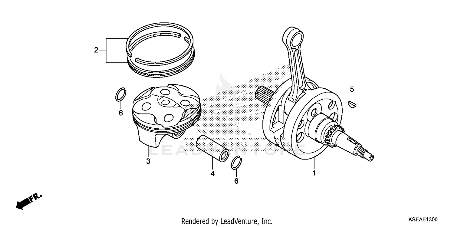 CRANKSHAFT + PISTON
