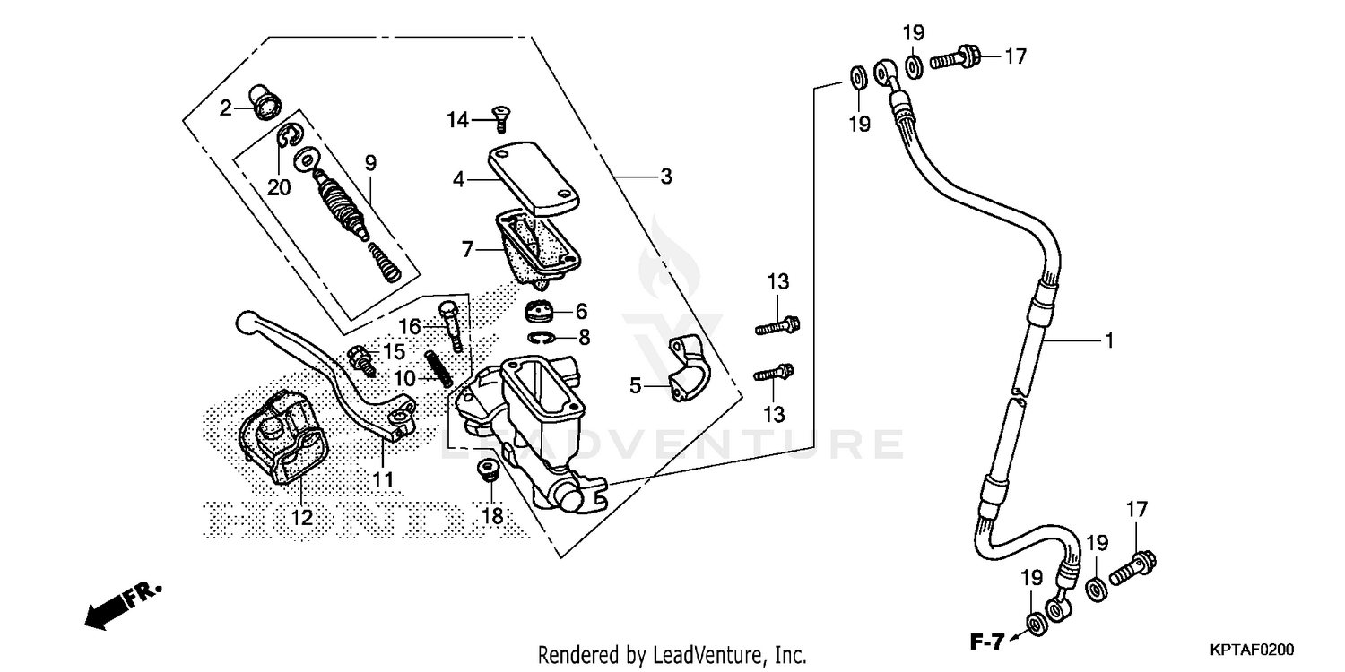 FRONT BRAKE MASTER       CYLINDER