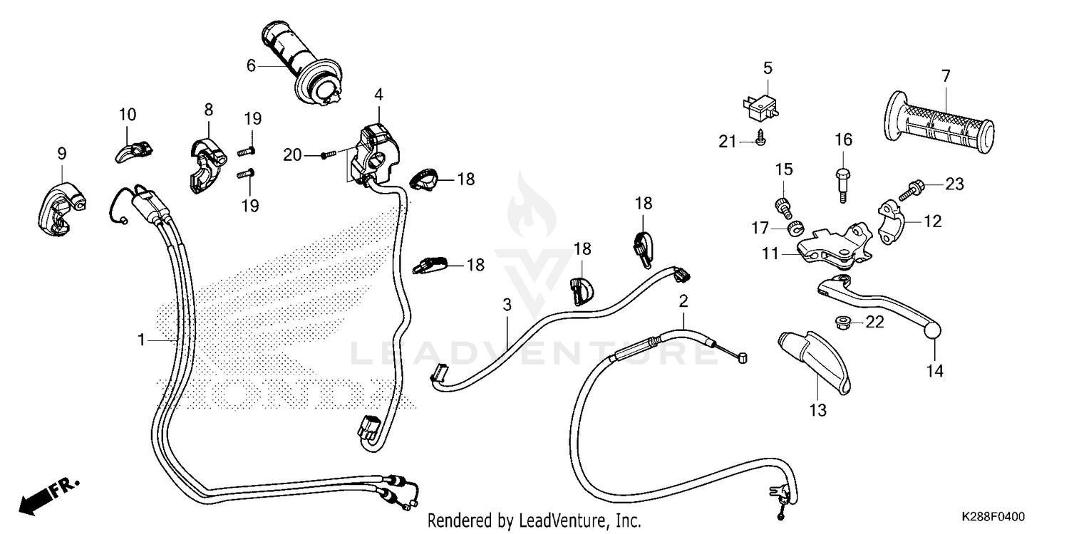 HANDLE LEVER@SWITCH@CABLE