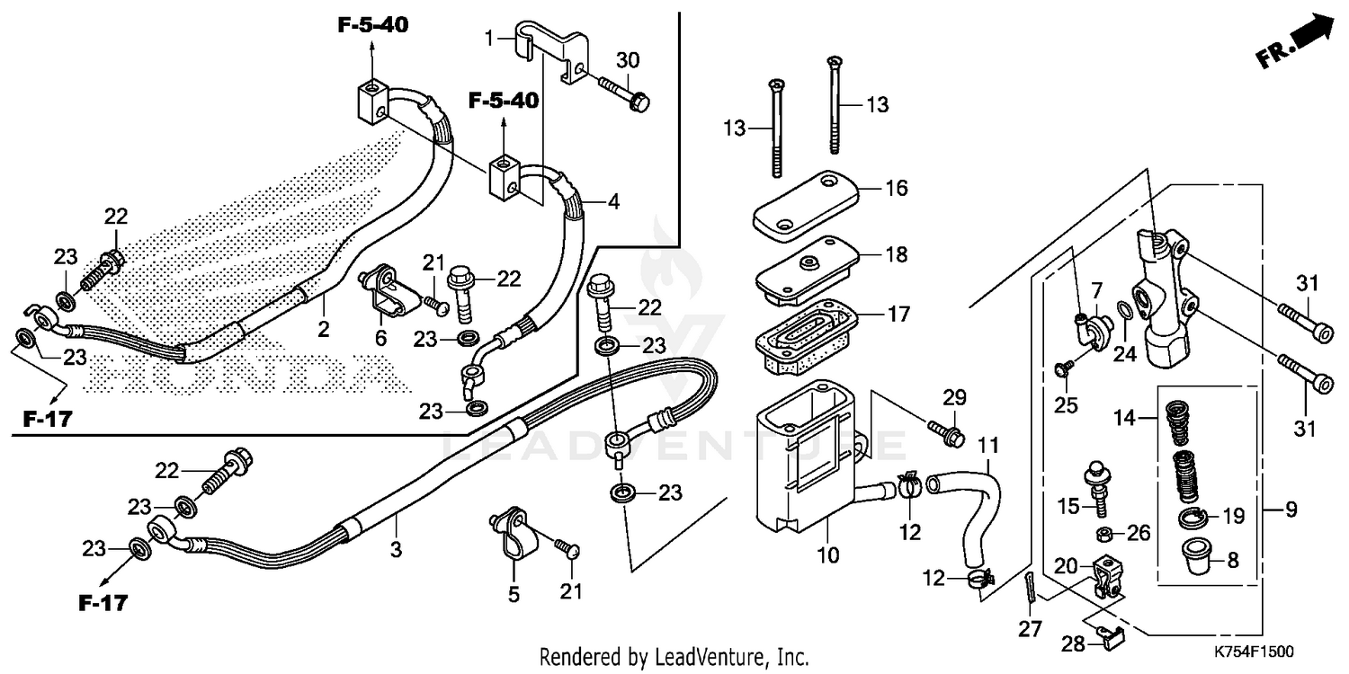 REAR BRAKE MASTER        CYLINDER