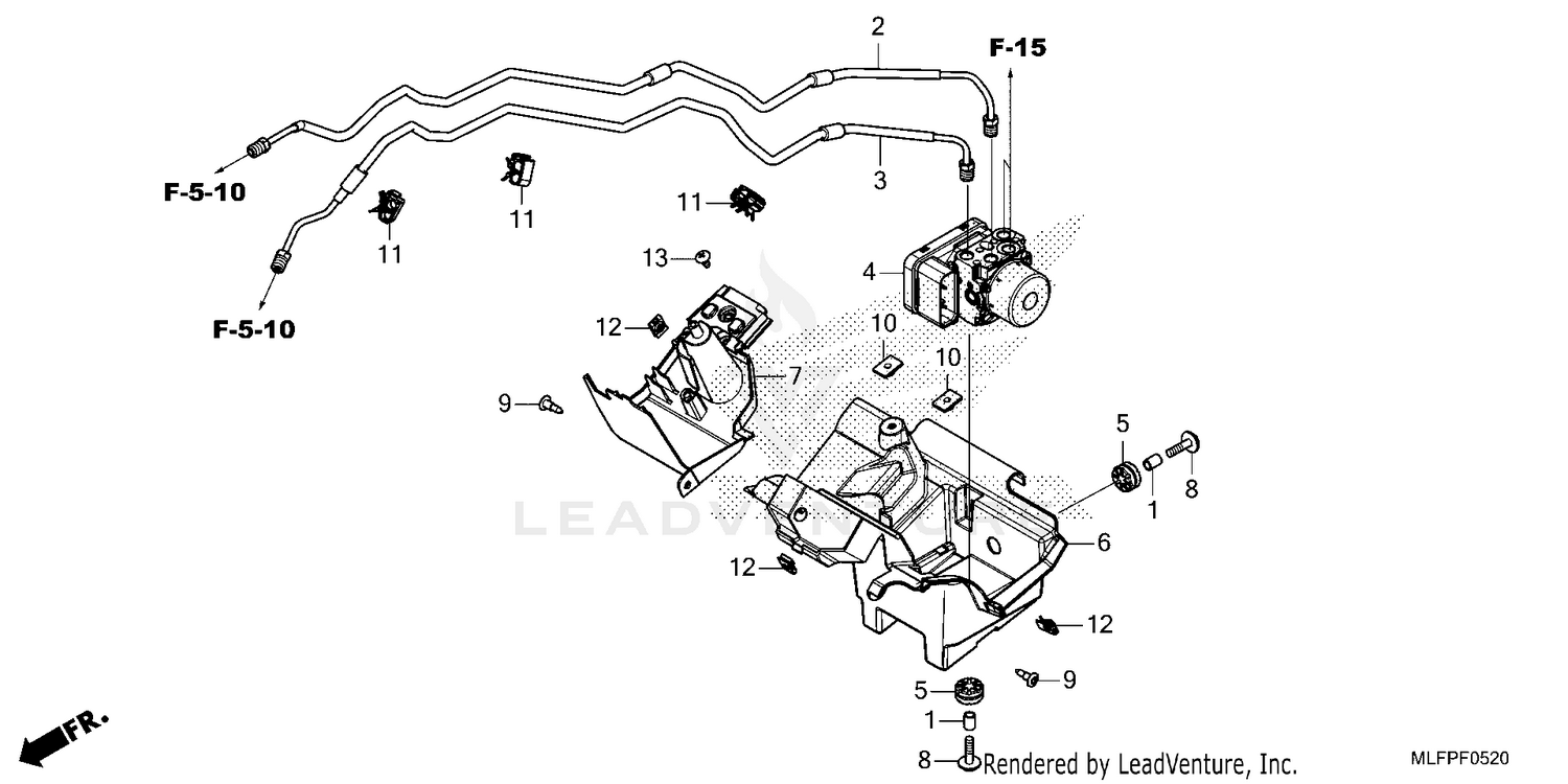 ABS MODULATOR@BRAKE PIPE