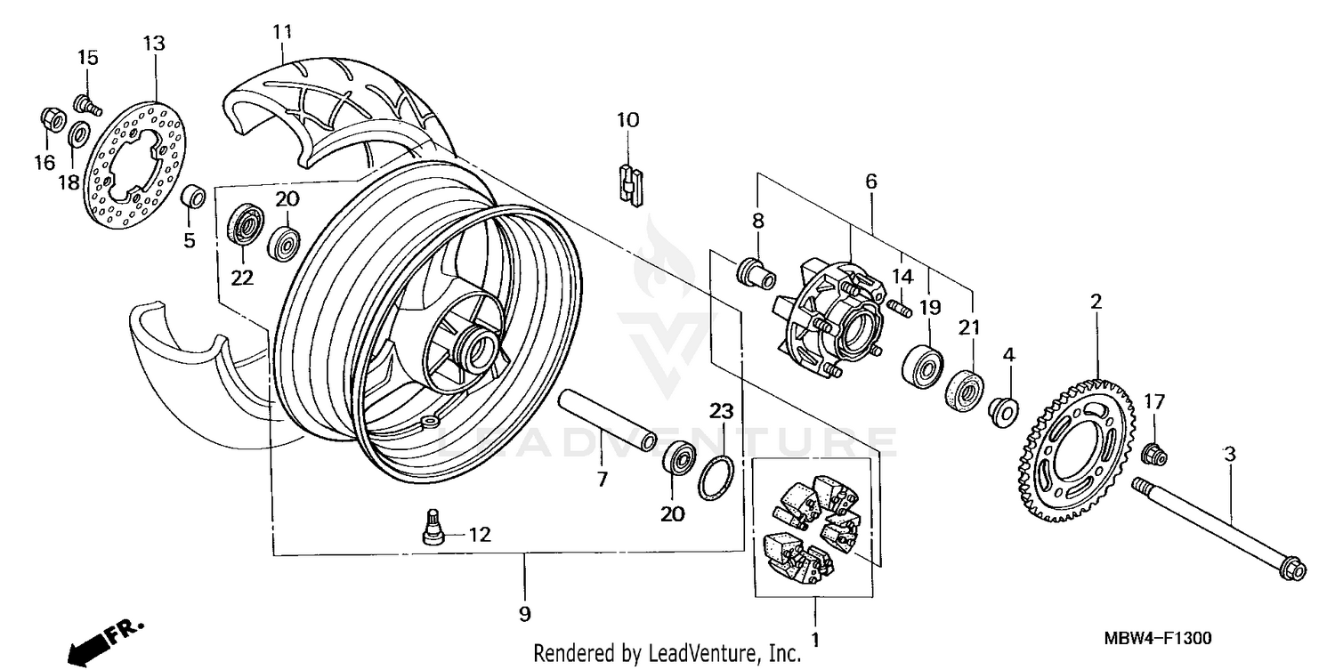 REAR WHEEL ('99-'00)