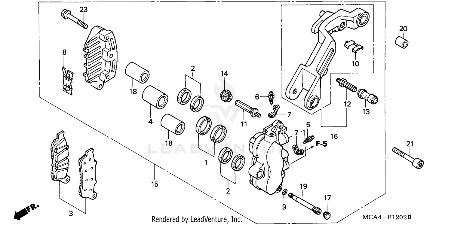 LEFT FRONT BRAKE CALIPER