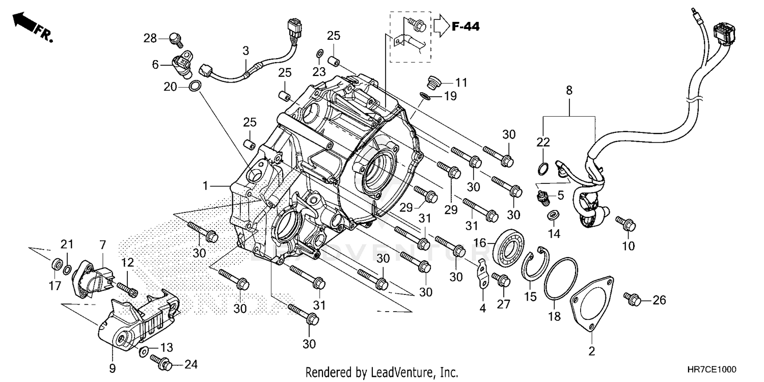 REAR CRANKCASE COVER