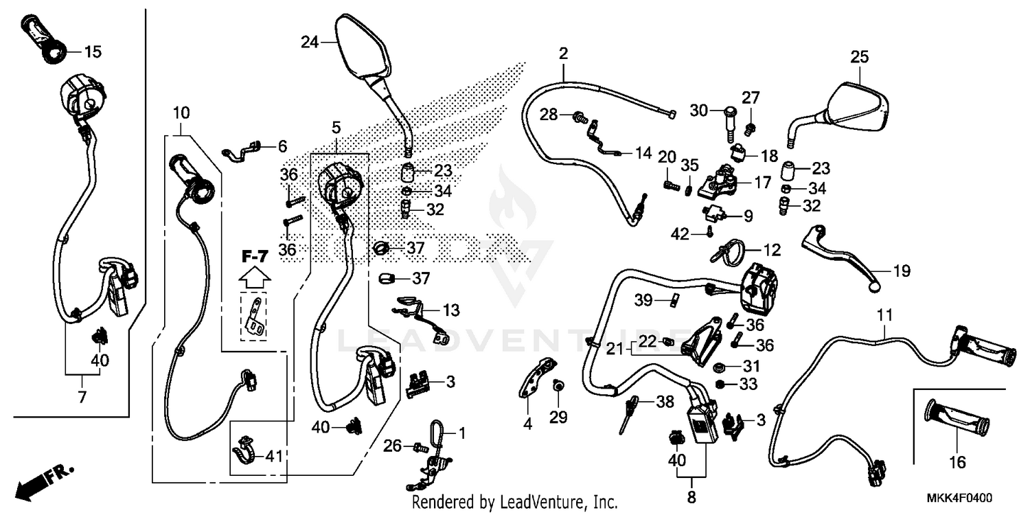 HANDLE LEVER@SWITCH@CABLE
