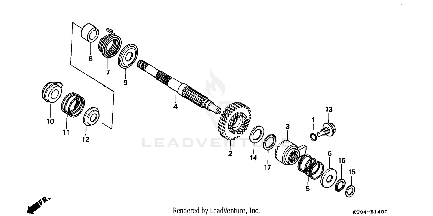 KICK STARTER SPINDLE
