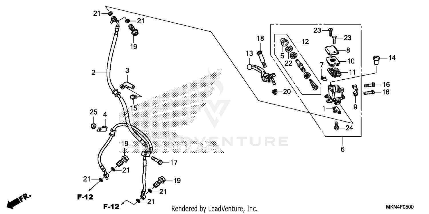 FRONT BRAKE MASTER       CYLINDER (1)