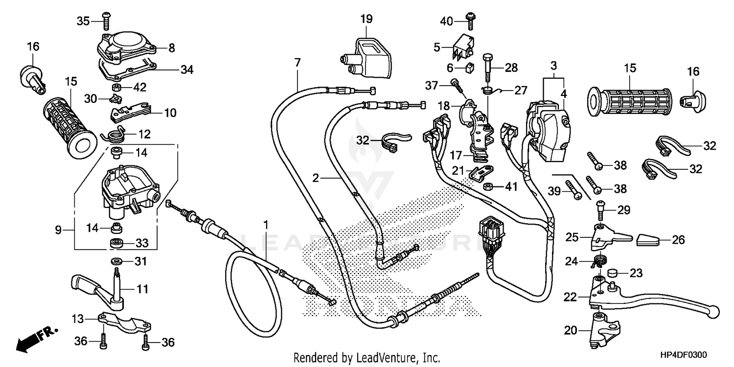 HANDLE LEVER + SWITCH + CABLE