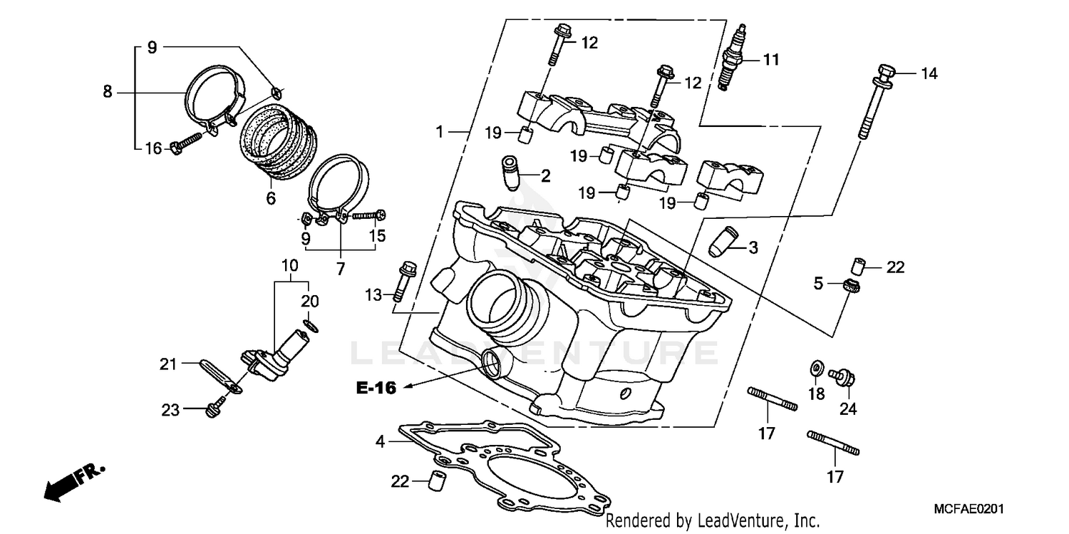 REAR CYLINDER HEAD