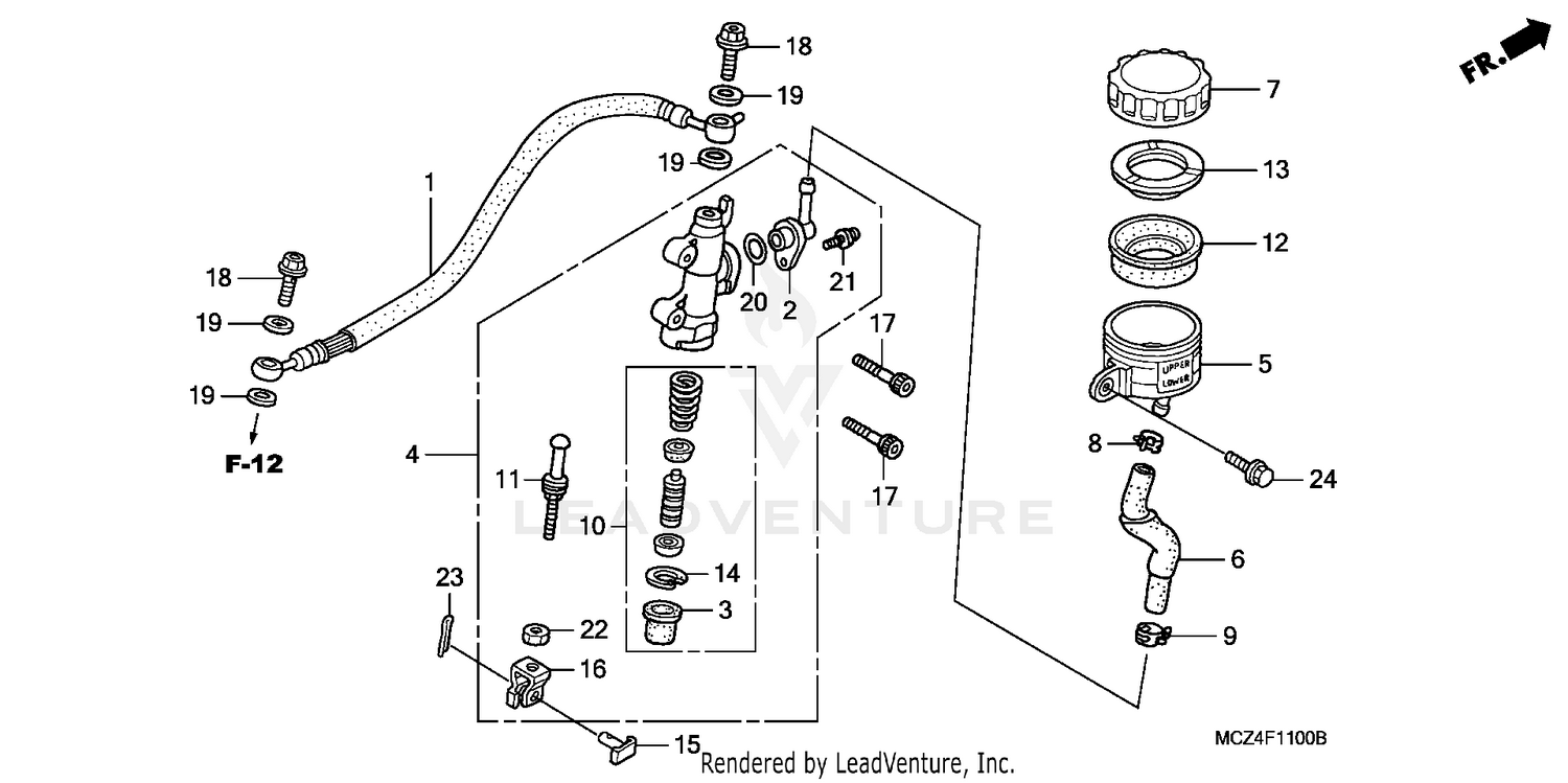 REAR BRAKE MASTER CYLINDER
