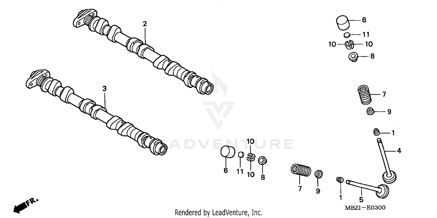 CAMSHAFT + VALVE